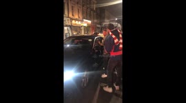 Matteo Guendouzi celebrates Arsenal win against Tottenham with fans