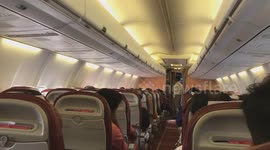 Air India express flight inside view and food served