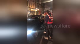 Matteo Guendouzi celebrates Arsenal win against Tottenham with fans
