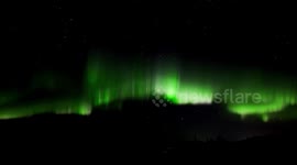 Beautiful Rare Aurora Borealis Over Fermont, Quebec Sky