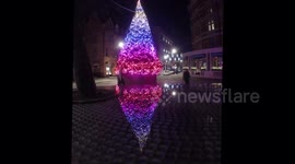 The Christmas Tree Down Mount Street In Central London