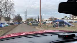 Butte County Fairgrounds tent area for CampFire evacuees