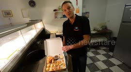 A takeaway creates deep-fried Christmas dinner - featuring fried turkey, sprouts, pigs in blankets and roast potatoes