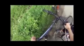 Pothole Causes Cyclist To Crash, UK