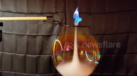 Scientist makes 'supernatural' smoke vortex before lighting it on fire