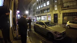 Joggers Dressed In Festive Outfits Jog through Soho In London