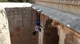 Indian boy dubbed 'Monkey King' shows off epic parkour in colonial fort