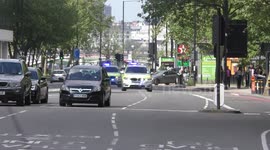 Armed police responding to a call
