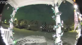 Security camera shows front porch shaking as 7.0 magnitude earthquake strikes Anchorage, Alaska