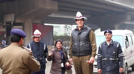 At 7ft 6in this Indian traffic cop is possibly the world's tallest policeman