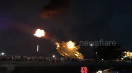 The dragon bridge can spray fire and water in Viet Nam