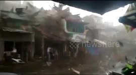 Tornado rips through streets in Indonesia city