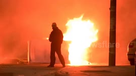 Greek city resembles war zone as protests turn violent