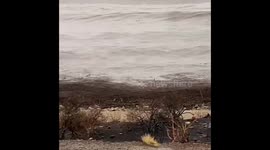 Dreary scenes along Pacific Coast Highway as heavy rains hit Woolsey Fire-ravaged city
