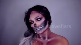 Woman creates incredible halloween makeup looks