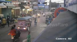 Furious locals KARATE KICK phone thieves off their getaway bike