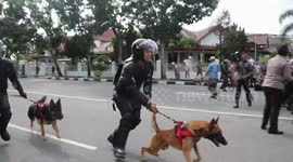 the strategy to secure the Indonesian presidential election demonstration