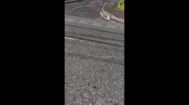 Schumachers car goes in smoke in Rochdale