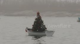 Christmas Boat in Marblehead, Massachusetts