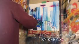 Street artist creates beautiful artwork