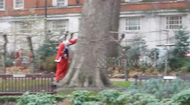 Santas Peeing At Santacon London 2018