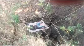 Unlucky thief has to be rescued after falling into Indian village well