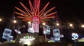 Glittering Starflyer ride cabins descend on Christmas Market at the Southbank in London