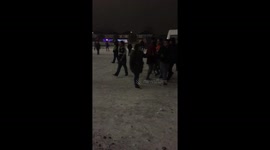 Oldham Hooligans back off because of Northampton fans and police