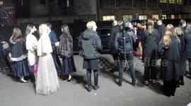 Jourdan Dunn Has Trouble With Her Extra Long Dress