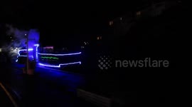 Train of Lights Steam Train in Devon