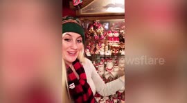 A Christmas obsessive who has splashed out $10,000 on festive decorations keeps one room dedicated to Santa Claus open all year round