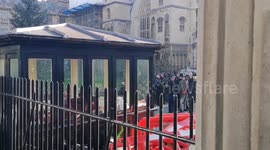 Parliament trespasser taken away from scene after being tasered by police