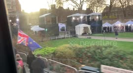 Driving past UK Parliament House the day the Brexit vote was supposed to happen