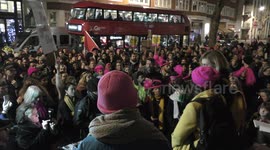 Protesters at Home Office stand in solidarity with the Stansted 15