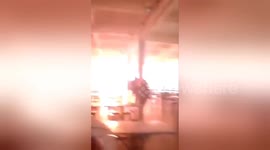 Students flee when explosive electrical fire breaks out at university canteen