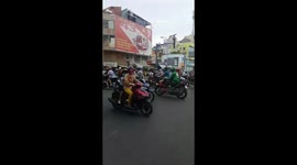 Crazy traffic in Ho Chi Minh city.