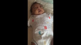 Baby sneezes