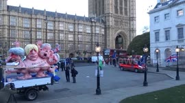 Brexit is a Monstrosity pro-EU art work spotted outside Parliament ahead of vote of no confidence in Theresa May