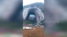 Incredible drone footage shows the world’s largest natural arch in southwest China
