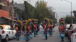 Close up to Crest (Penacho) on Virgin of Guadalupe Dance