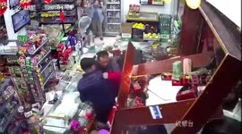 Alleged drunk driver plunges car into shop counter