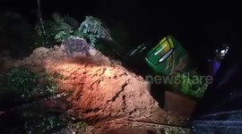 four cars were dragged down in the Indonesian desert