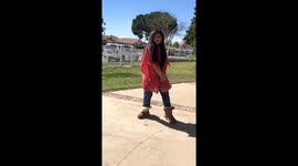 Cute little got some adorable dance step