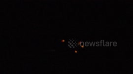 UFOs 'appear under plane' in night sky over England's Essex