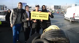 Yellow Vests blockade Paris' Rungis International Market