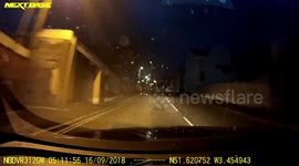 Police car crash.