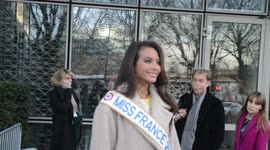 Miss France 2019 Vaimalama Chaves spotted outside TV channel