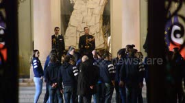 French President Macron received the new handball champions, the France women team of handball. Elysee Palace, Paris, France.17 December 2018. 19h30