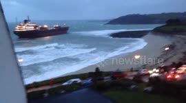 Freighter run aground at Gylly