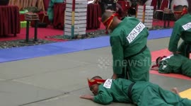 Indonesian army troops learns Korean martial art in defence exercise